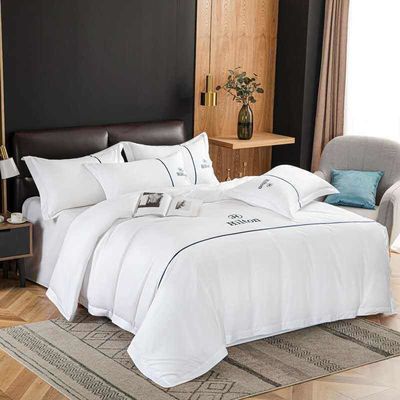 Λοξο 5 αστέρων Hilton στρώμα κρεβατιού Λινάδα σε 400TC Σκληρό σχέδιο με Custom Πλύκα Κάλυψη