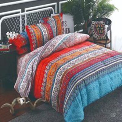 Home Hotel Bohemian Double Duvet Cover Set Μπλε με καφέ Boho Quilt στρώμα κρεβατιού