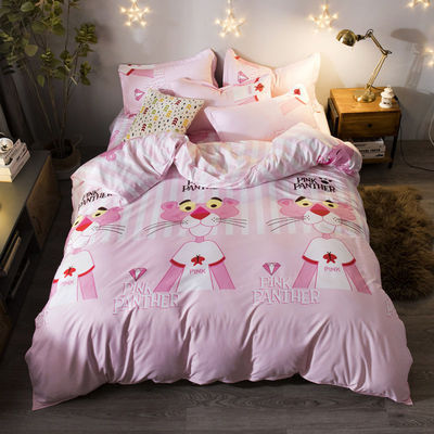Απλό 4 PCs Cartoon Polyester Sheet Set για Δίδυμο Διπλό Βασίλισσα King Size κρεβάτια