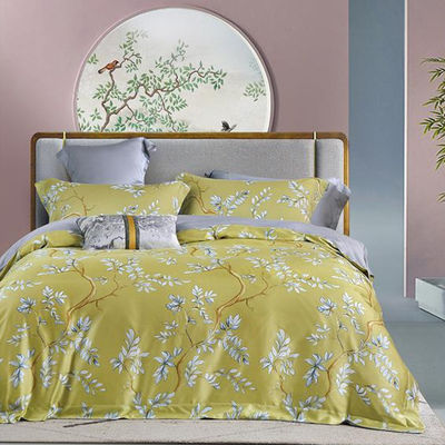 100% Tencel Luxury Silky Soft Bedding Set 300TC Τυπωμένο Υφασμάτινο Κουβέρτο Κουκέτο μαξιλάρι