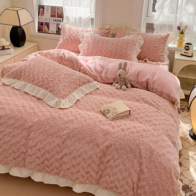 2023 Hot Lace Rose Rabbit Plush τετραπλό σετ Παρουσιαστικό σετ με στερεό σχέδιο