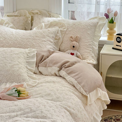 2023 Hot Lace Rose Rabbit Plush τετραπλό σετ Παρουσιαστικό σετ με στερεό σχέδιο