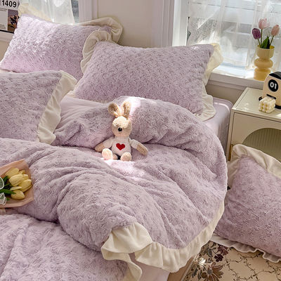 2023 Hot Lace Rose Rabbit Plush τετραπλό σετ Παρουσιαστικό σετ με στερεό σχέδιο