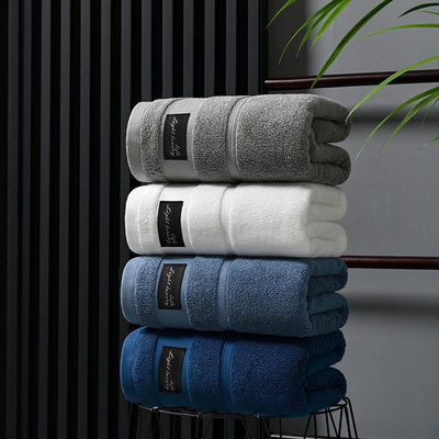 Προσαρμοσμένο λογότυπο Luxury Cotton Bath Towel Set Super Absorbent and Soft για το μπάνιο του ξενοδοχείου