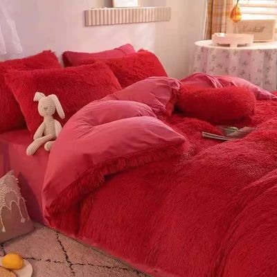 Home Hotel Queen Size στρώμα κρεβατιού με σατέν φούστα και βαμβακερό βελούδο κάλυμμα