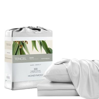 Καθαρό βαμμένο βαμβάκι Lyocell 300T σετ φύλλα πολυτελή απαλότητα για το νυφικό σας κρεβάτι