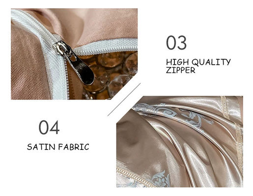 Γάμος Jacquard Τυπωμένο πολυτελή King Size μετάξι σατέν κρεβάτι για βιώσιμη άνεση