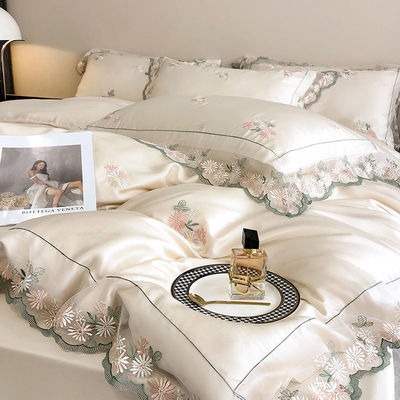 Όλες οι εποχές λευκό μετάξι Queen King Size στρώμα κρεβατιού με χειροποίητη κεντή μαλλί πλευρά