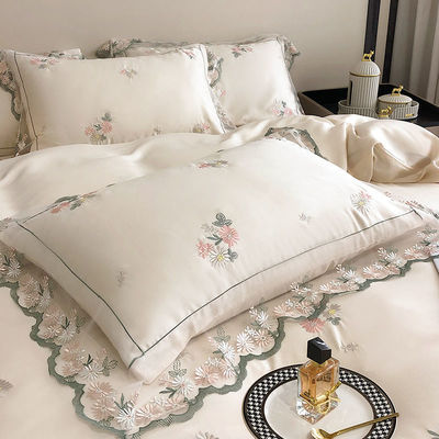 Όλες οι εποχές λευκό μετάξι Queen King Size στρώμα κρεβατιού με χειροποίητη κεντή μαλλί πλευρά