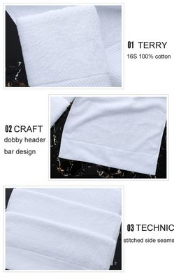 Το Comfort Hotel Luxury Jacquard White Bath Towel Set 100% Cotton Μεγάλη πετσέτα παραλίας για OEM