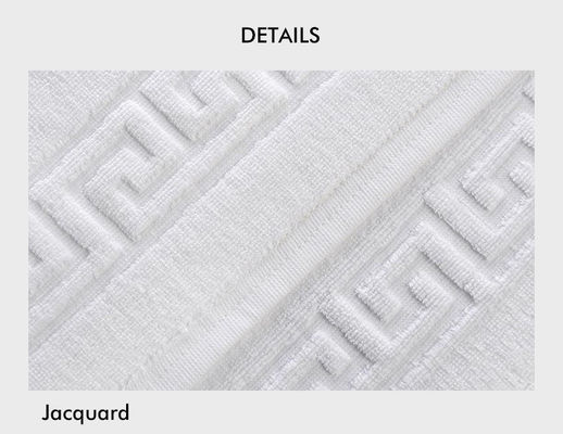 Το Comfort Hotel Luxury Jacquard White Bath Towel Set 100% Cotton Μεγάλη πετσέτα παραλίας για OEM