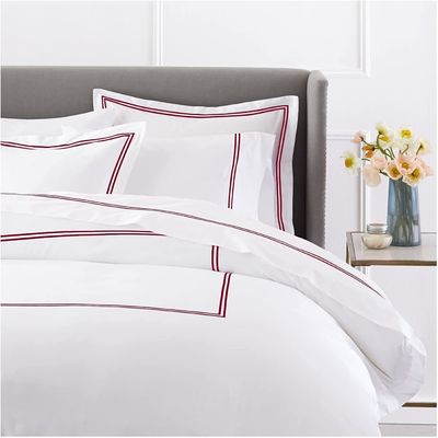 Ευρωπαικό και Αμερικανικό στυλ 400TC Luxury Embroidered Duvet Cover Set για Queen Size κρεβάτι