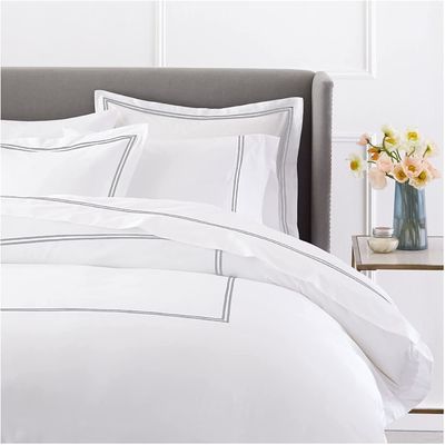 Ευρωπαικό και Αμερικανικό στυλ 400TC Luxury Embroidered Duvet Cover Set για Queen Size κρεβάτι