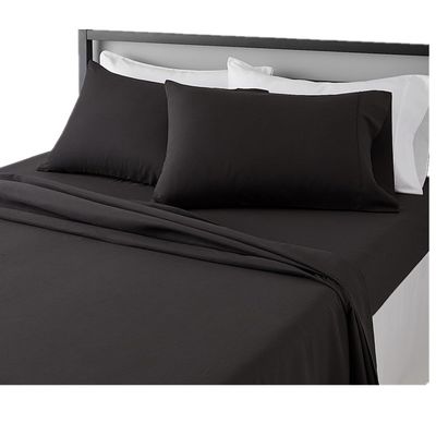 Πλέσιμο Super Soft Microfiber 4 τεμάχια στρώμα κρεβατιού με βαθιές τσέπες Queen Black Solid