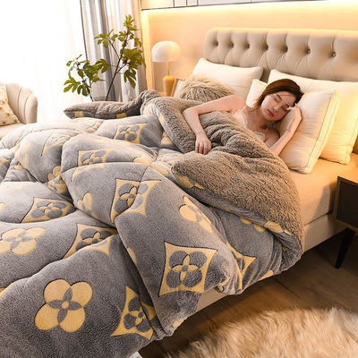 Ξενοδοχειακό κρεβάτι Πολυχρώματα Custom Quilt Comforter Polyester Blend Microfiber Quilt Queen Size