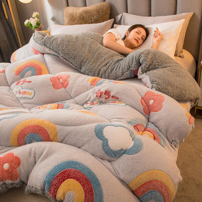 Ξενοδοχειακό κρεβάτι Πολυχρώματα Custom Quilt Comforter Polyester Blend Microfiber Quilt Queen Size